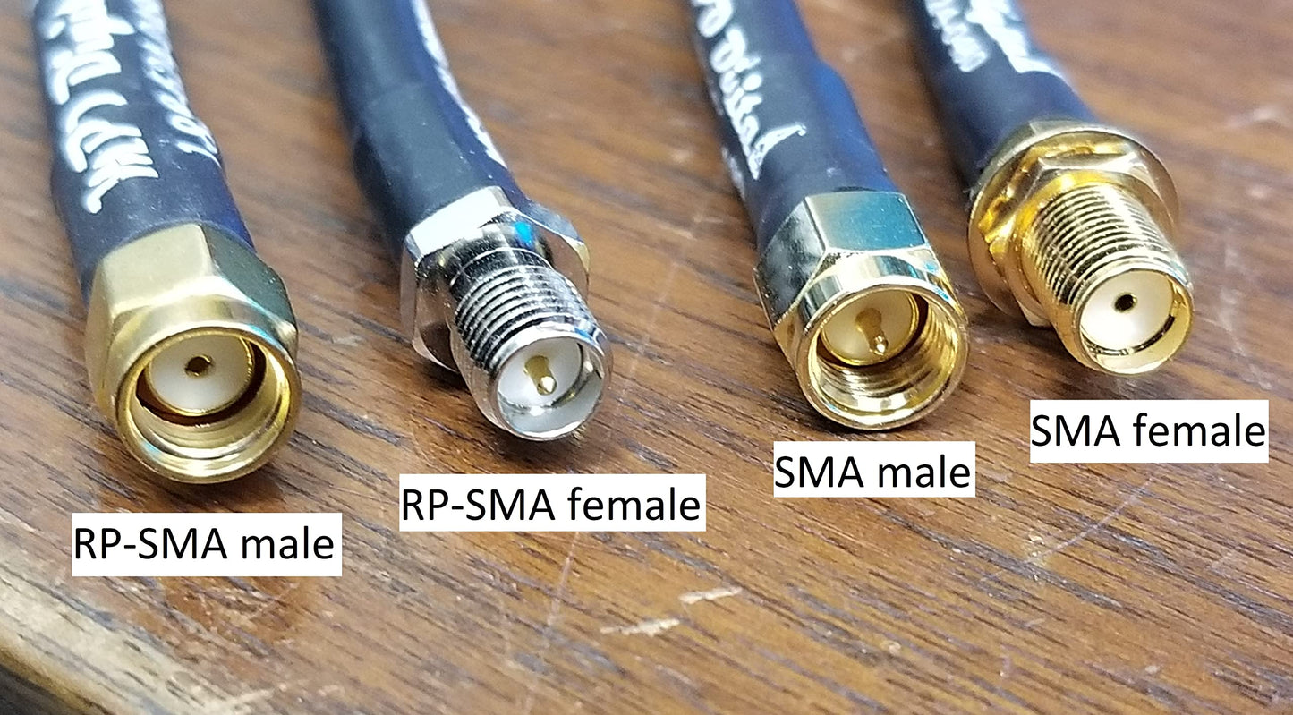 MPD Digital I LMR®400 Coaxial Cable IN Male to RP-SMA Male Connectors I Low Loss RF Coax I Jumper, CB, Ham Radio, Transmitters, Antenna I 3 FT