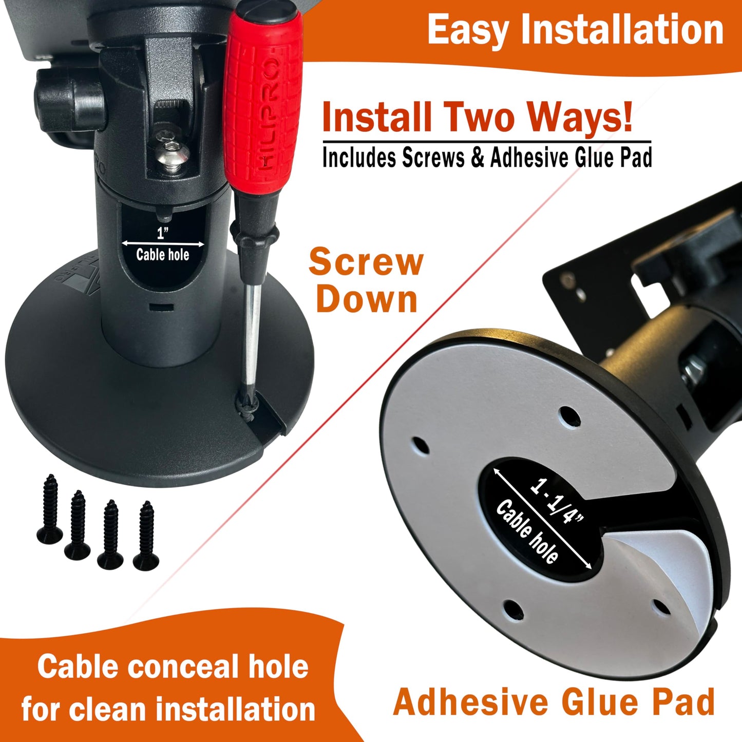 Hilipro Point of Sale Swivel Stand for Verifone P200 & P400 - Swivels Stands - Complete POS Stand kit
