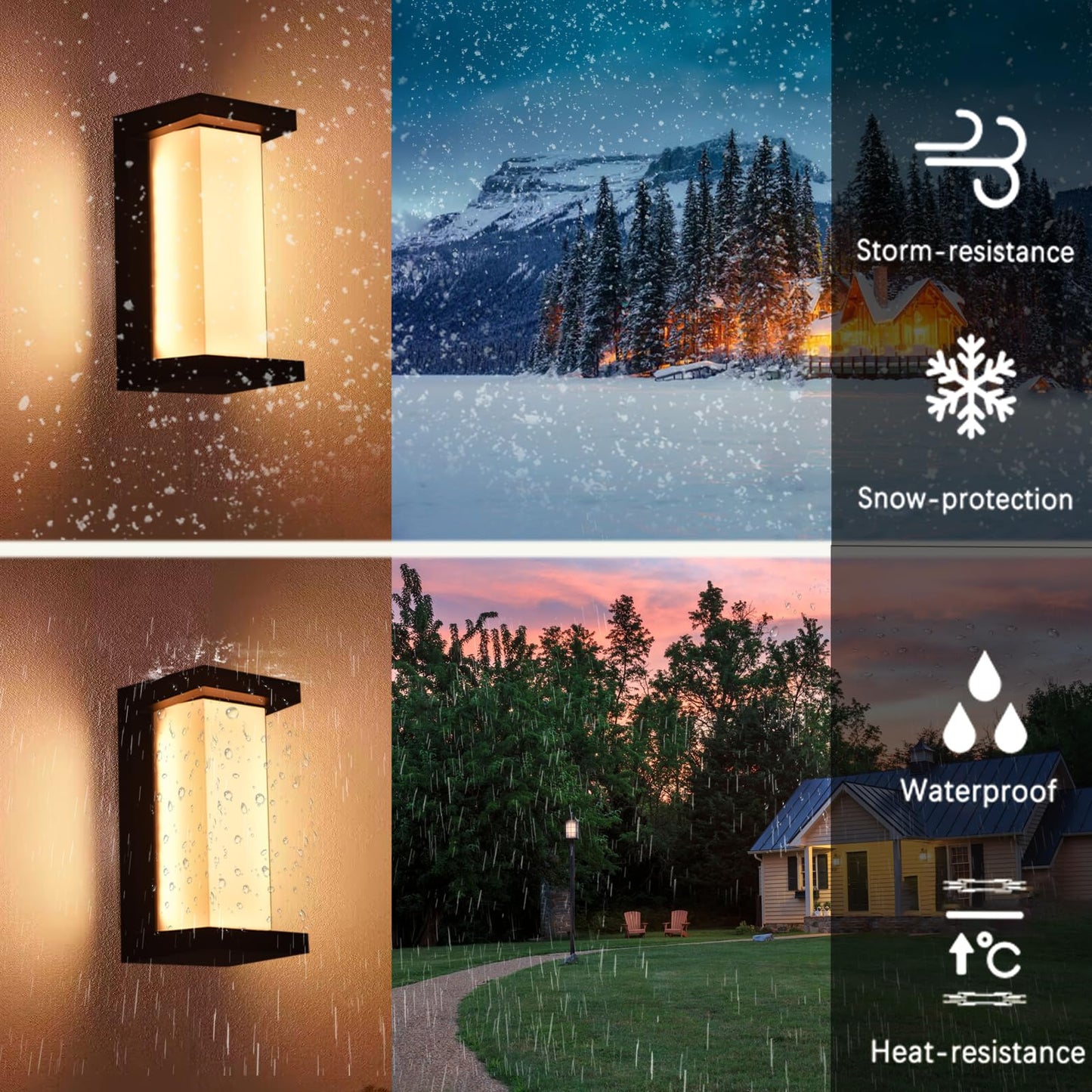 rosykite Outdoor Wall Sconce Lights Exterior Lighting fixtures LED,1500LM 3000K 4000K 5000K Adjustable Wall Mount Porch Lights,Outdoor Sconce Lamp