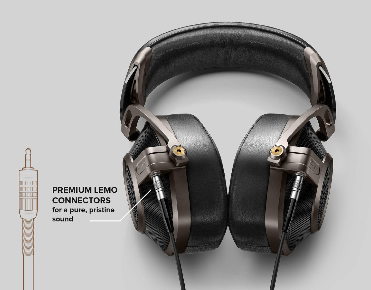 Cleer Audio NEXT Wired Audiophile Headphones - High End Lambskin Memory Foam Studio Earpads, Open Back, Alloy Structure, Innovative Ironless…