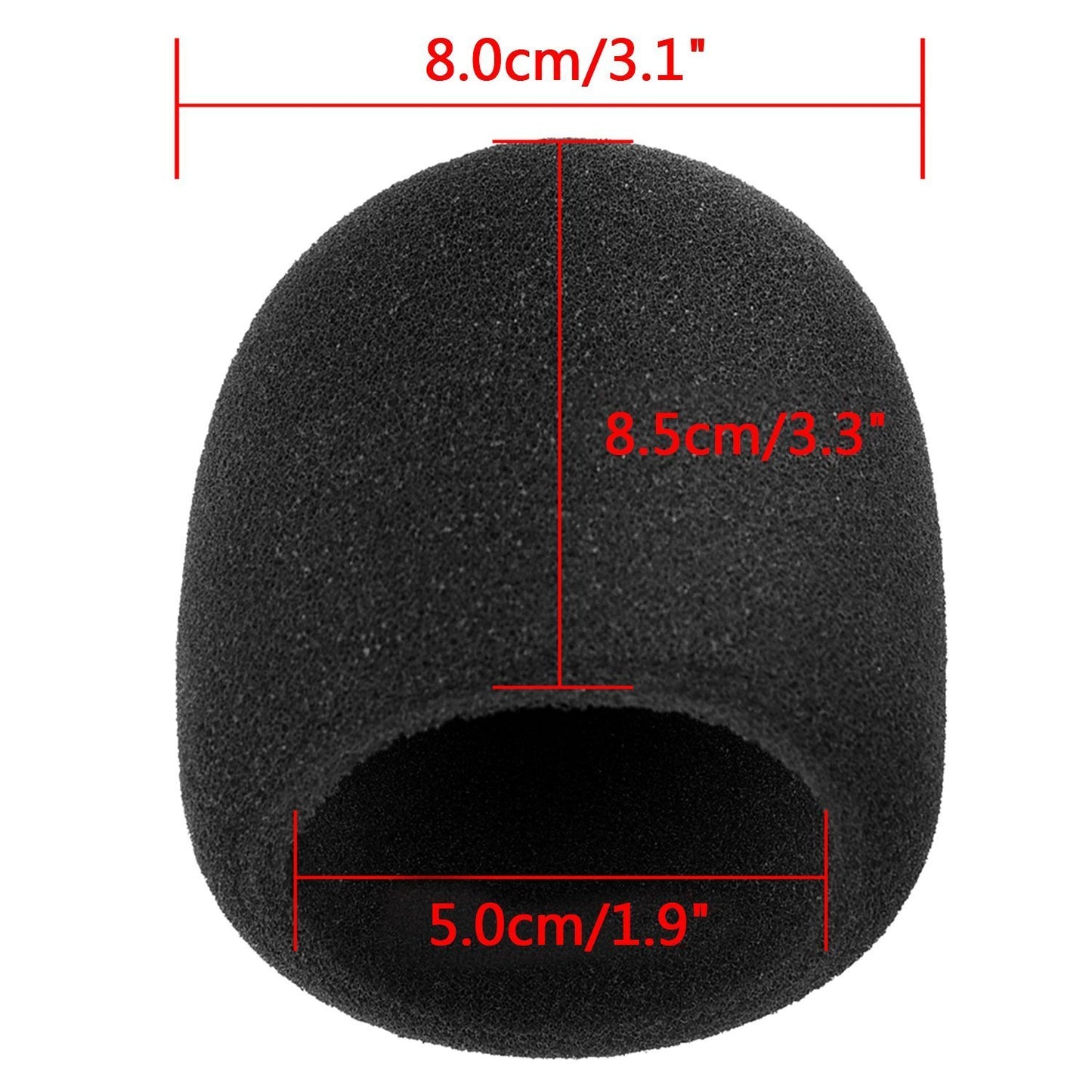 Mudder Universal Microphone Windscreen Foam Cover 50mm Diameter Mic Pop Filter Large Microphones Condenser Filter Unwanted and Background Noises