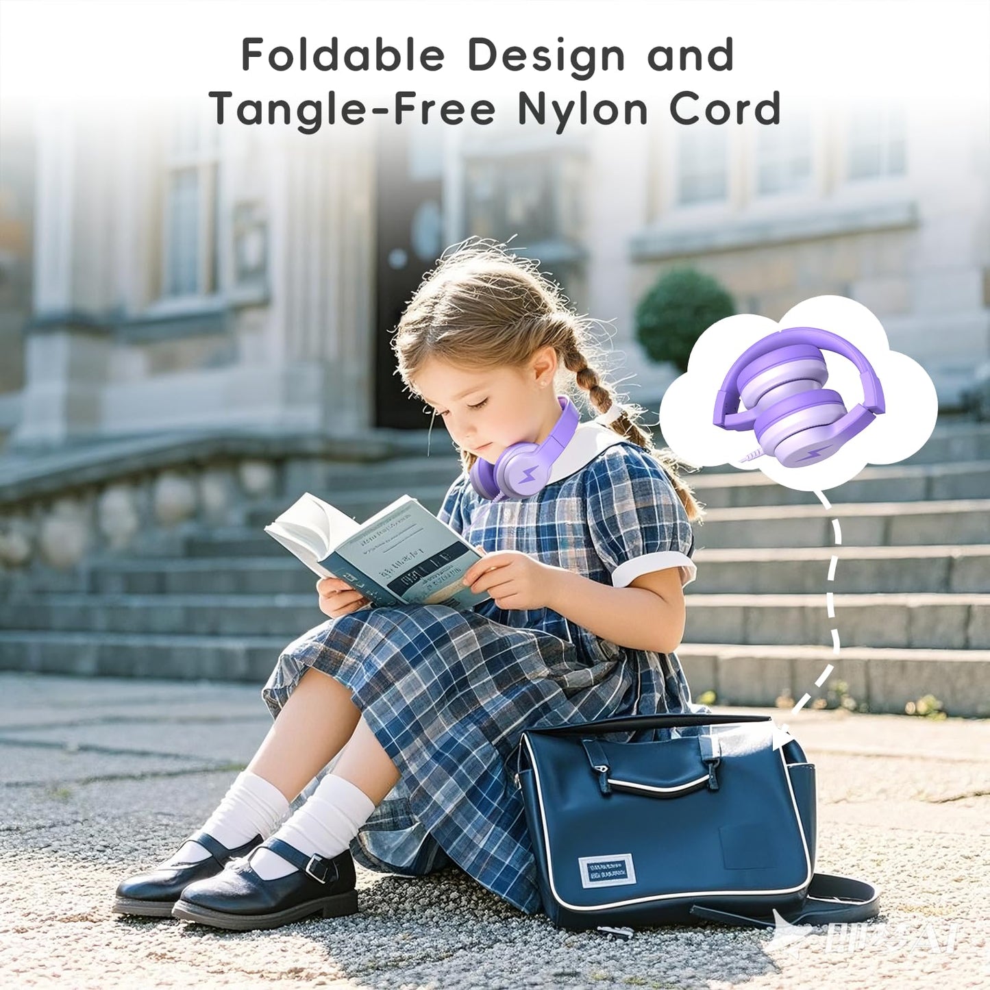 Candy Bila Wired Kids Headphones for School, Over-Ear for Boys Girls