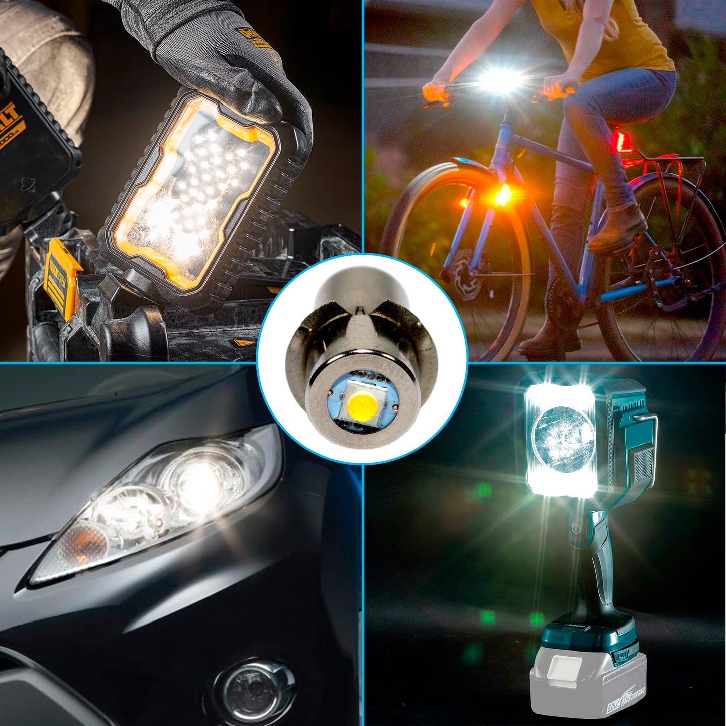 HQRP High Brightness Upgrade 3W 250LM LED Light Bulb 6-24V Compatible with Milwuakee: #49-81-0090 / #49-81-0012; M12 / M18 / M28