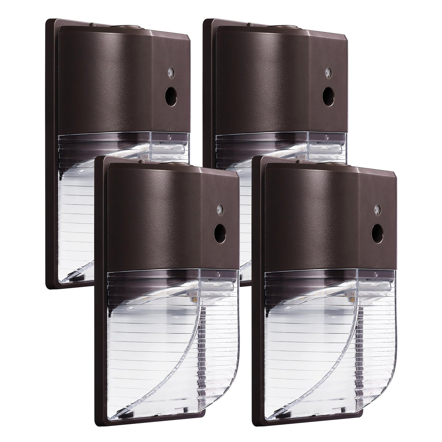 PARMIDA (4 Pack) Mini LED Wall Pack Light 26W Dusk to Dawn Photocell Sensor, 3000lm, 150W Equivalent, IP65 Waterproof, 5000K, ETL, 100-277VAC Outdoor