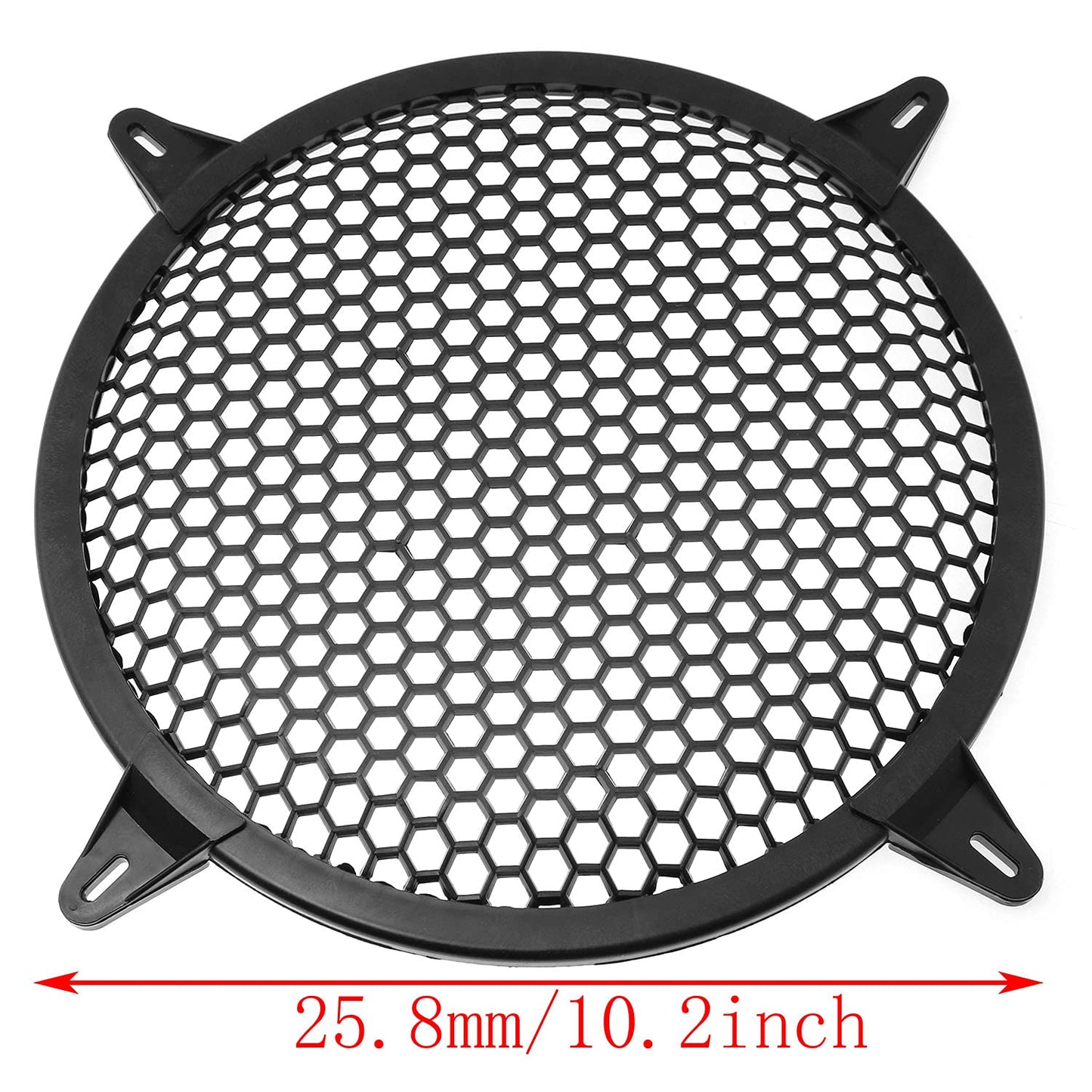 SQXBK 10 Inch Speaker Grille 2pcs 10 Inch Car Audio Speaker Subwoofer Waffle Guard Protector Net with Screws Loudspeaker Protective Mesh Cover