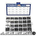 NINDEJIN 720pcs Laptop Notebook Computer Carbon Steel Screws Kit Set, Flat Head Phillips Screw Assortments, M1.4/1.7/2/2.5/3 Countersunk ssd Screws
