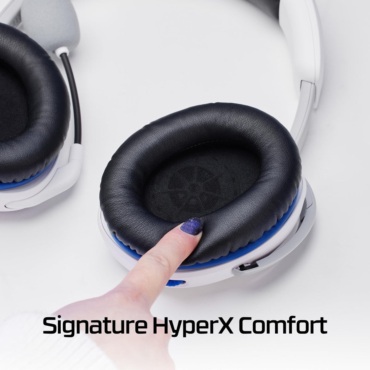HyperX Cloud Stinger 2 - Gaming Headset for PlayStation, Signature Comfort, Adjustable Headband, Wired, White