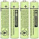 HIECTPRO 4Pack BK-40AAABU NI-MH AAA Rechargeable Battery 1.2V 400mah NiMH AAA Batteries for Panasonic Cordless Phone Handset BK40AAABU