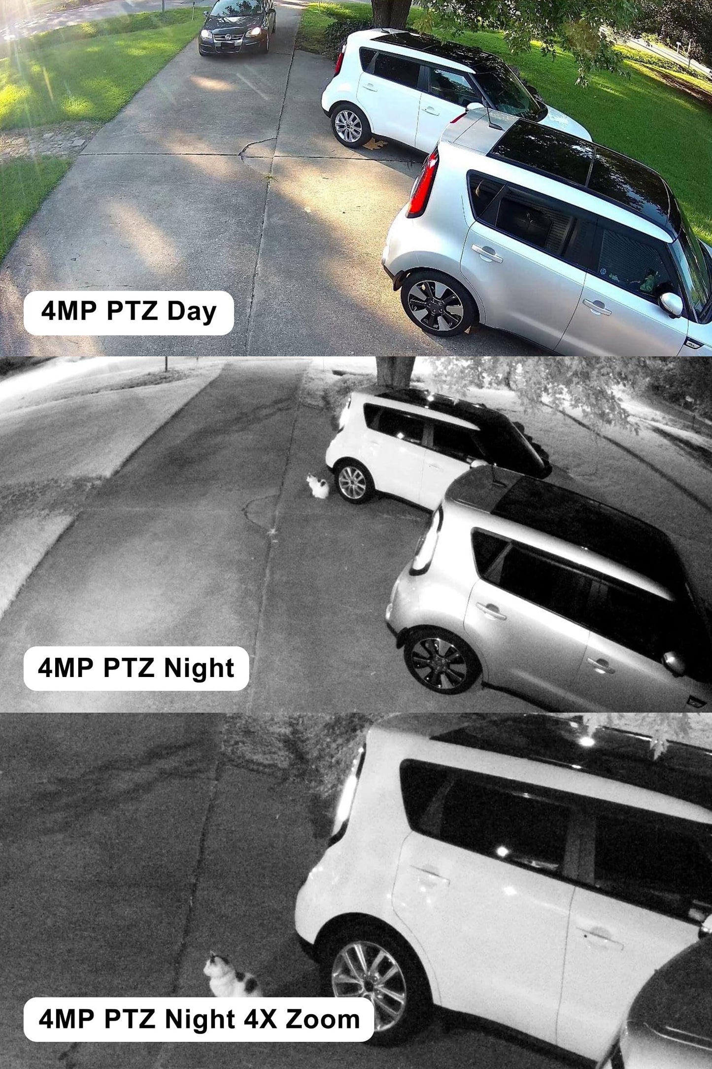 Anpviz 4MP PoE PTZ IP Camera, 4X Optical Zoom, Perimeter Protection, Human Vehicle Detection, 4MP@30fps, Dome Wired Security Camera with Audio, 330°