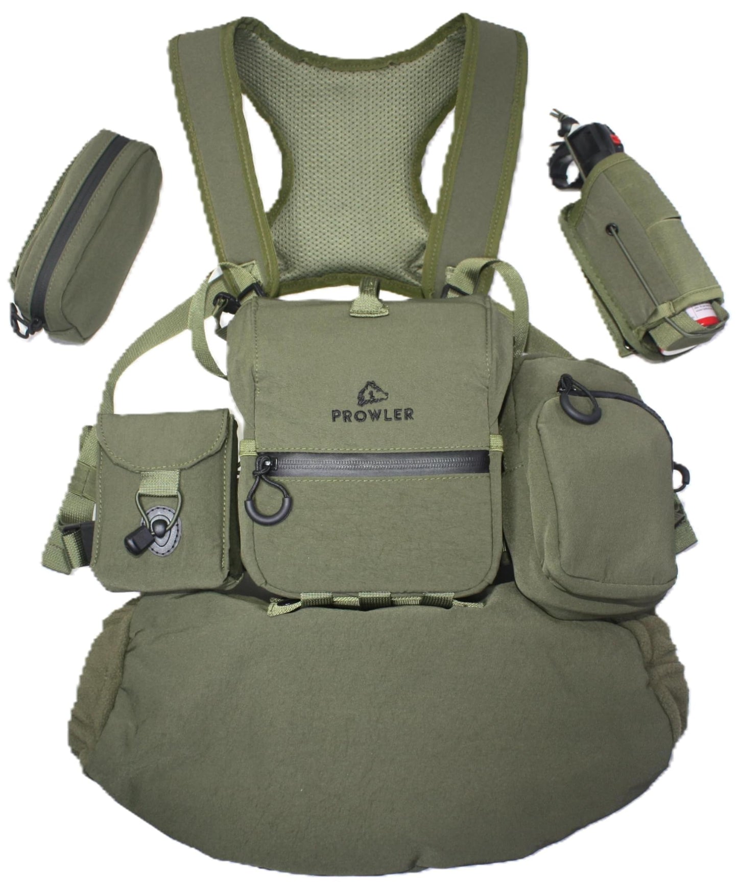 Prowler Gear - THE GUIDE BUNDLE: All Season Binocular Chest Pack Harness With 5 Piece Modular Accessory Kit: One Solution - Early Scouting To Late