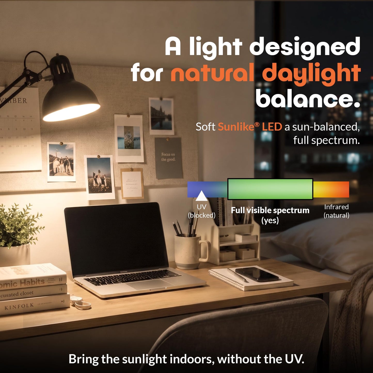 Norb NorbSMILE Soft Full Spectrum Light Bulb | US Patented | A19 LED Bulb & 11W 800 Lumens | 4000K Soft Daylight White, CRI 96 & Dimmable E26 Base |