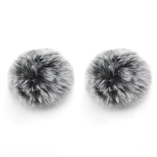 JCMOYUTY Windscreen for Hollyland Lark A1 Wireless Mini Microphone Deadcat Furry Cover, 2 Pack Grey Pop Filter Accessory