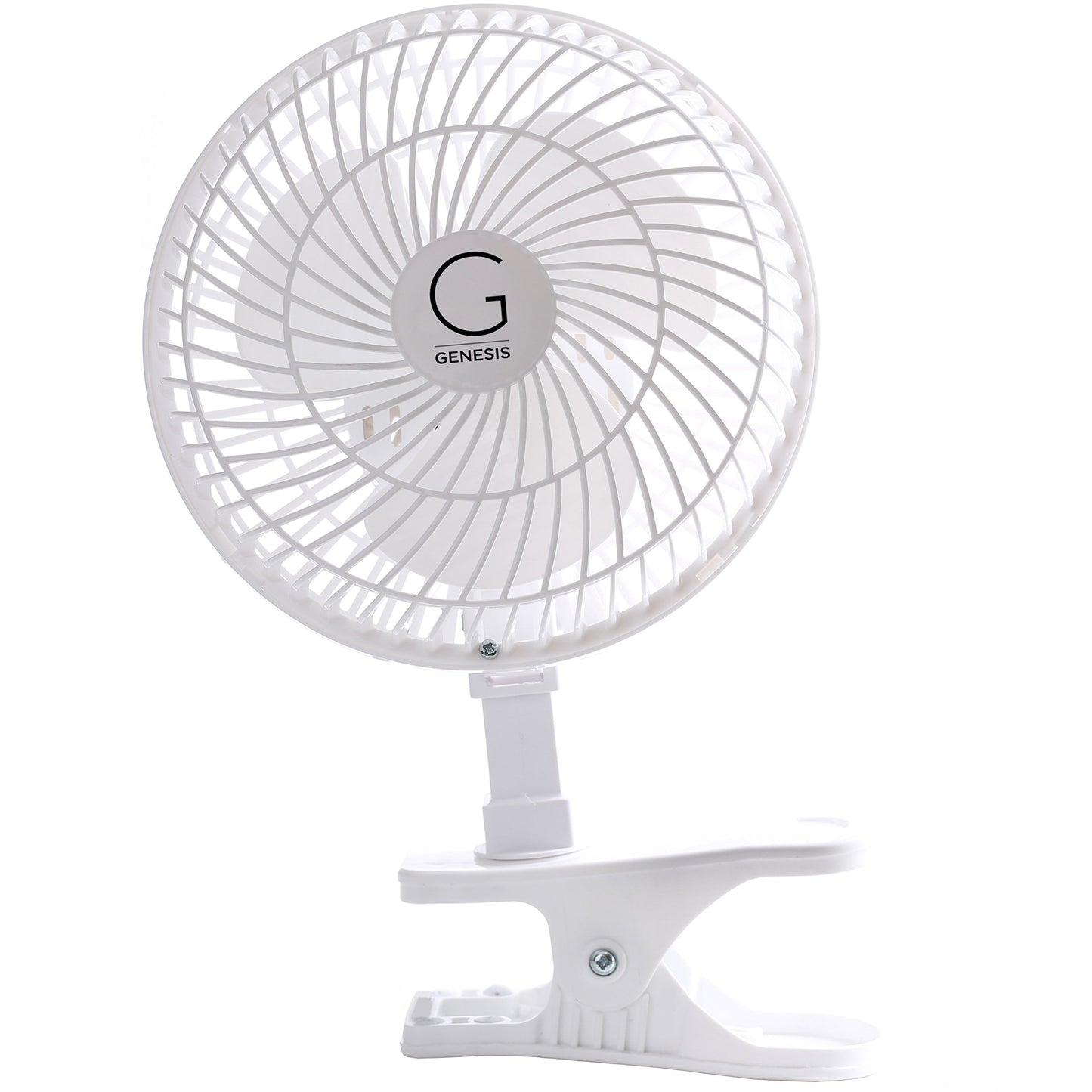 Genesis 6-Inch Clip Convertible Table-Top & Clip Fan Two Quiet Speeds - Ideal For The Home, Office, Dorm, More White (A1CLIPFANWHITE)