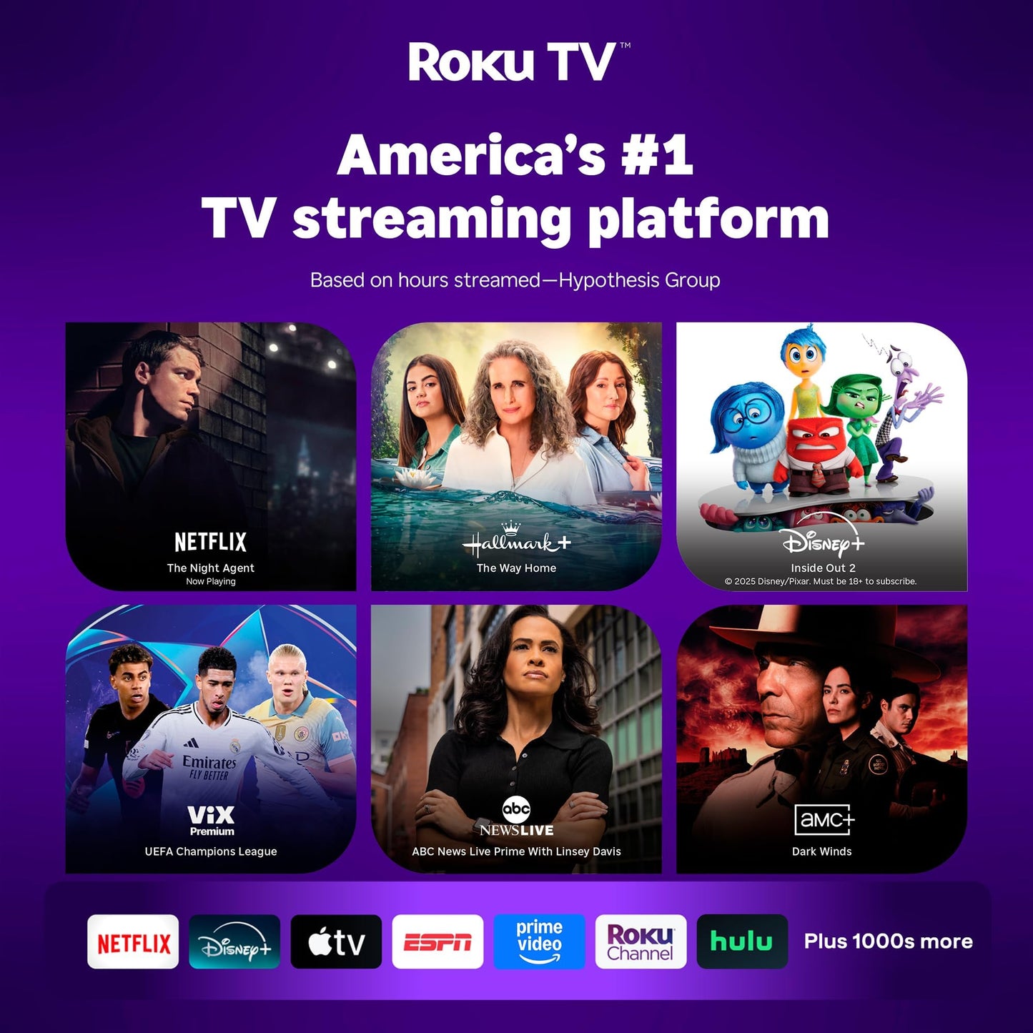 Aurzen Roku TV Smart Projector with Wifi and Bluetooth, Roku Streaming Experience Built-in, 1080P FHD, DoIby Audio, Auto Focus & Keystone, Zoom, Movie