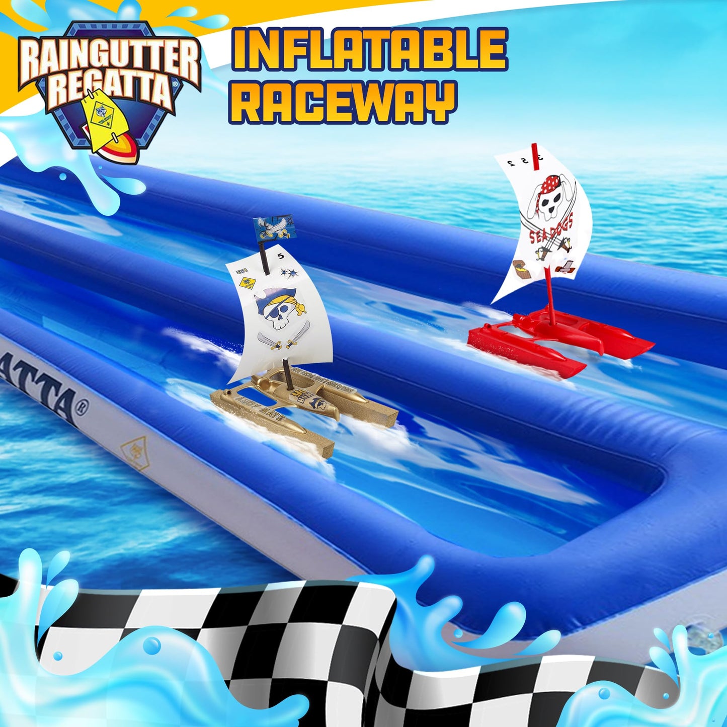 Boy Scouts of America Raingutter Regatta Inflatable Raceway