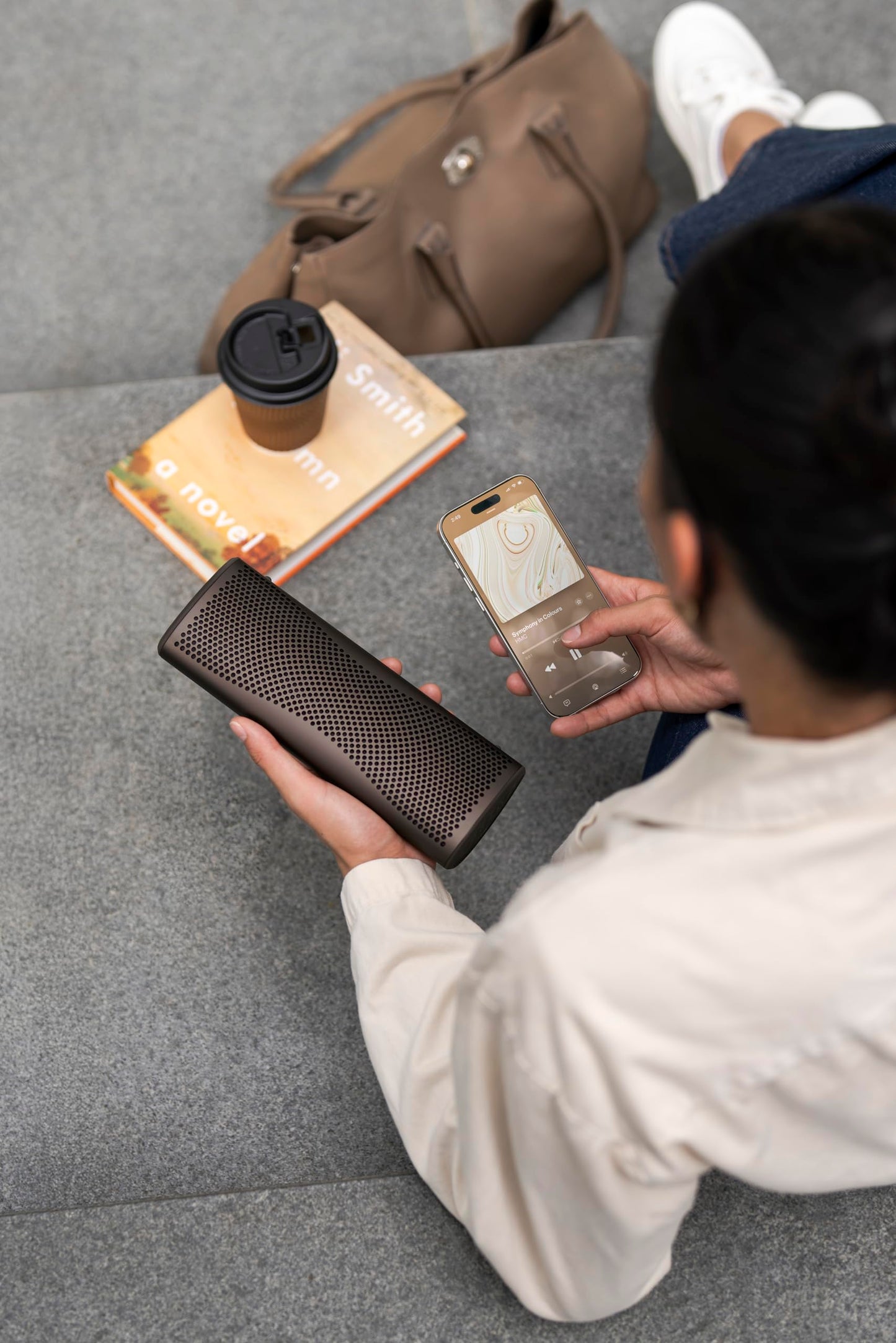 KEF Muo High-Fidelity Portable Speaker (Cocoa Brown)