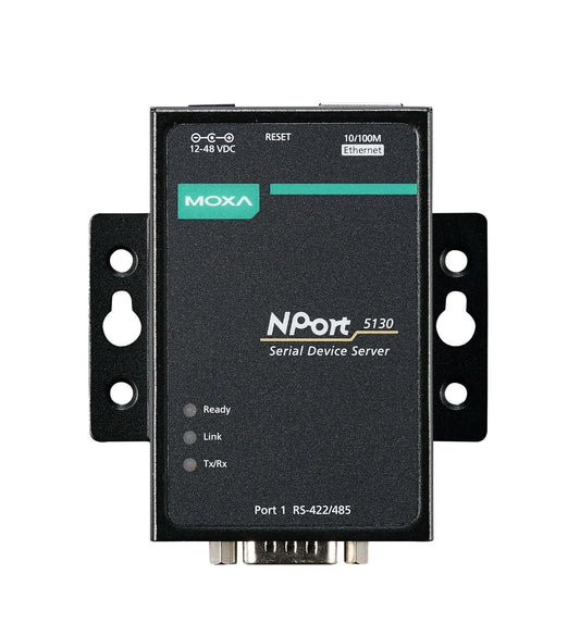 MOXA NPort 5130-1 Port Device Server, 10/100 Ethernet, RS-422/485, DB9 Male