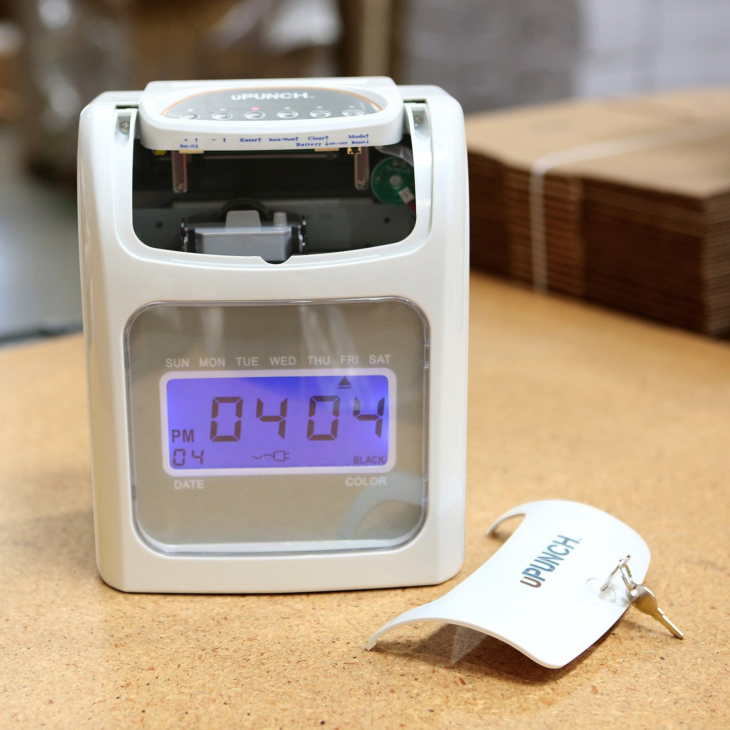 uPunch HN4500 Advanced Calculating Time Clock Bundle for Small Business: Complete Employee Time Tracking System with 200 Time Cards, Racks, Ribbons