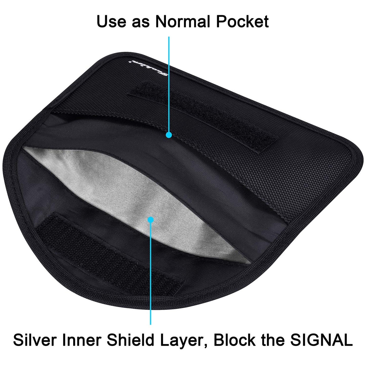 Signal Blocking Bag, Techion 2 Pack RFID Faraday Bag Shield Pouch Cage Box Wallet Case for Cell Phone and Car Key FOB, Privacy Protection