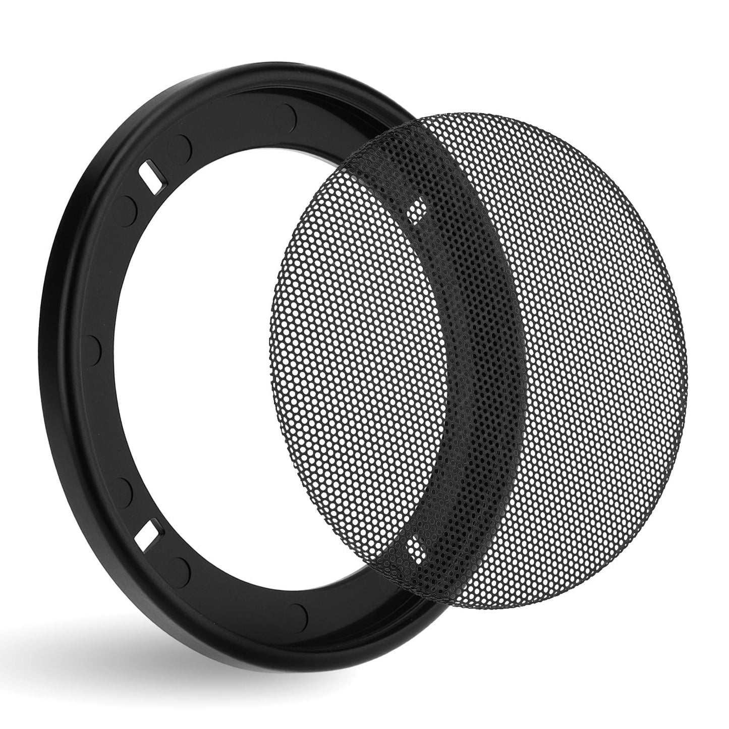 QWORK 4" Speaker Grill Covers, 2 Pack Car Speaker Subwoofer Guard Protector with Screw, Black