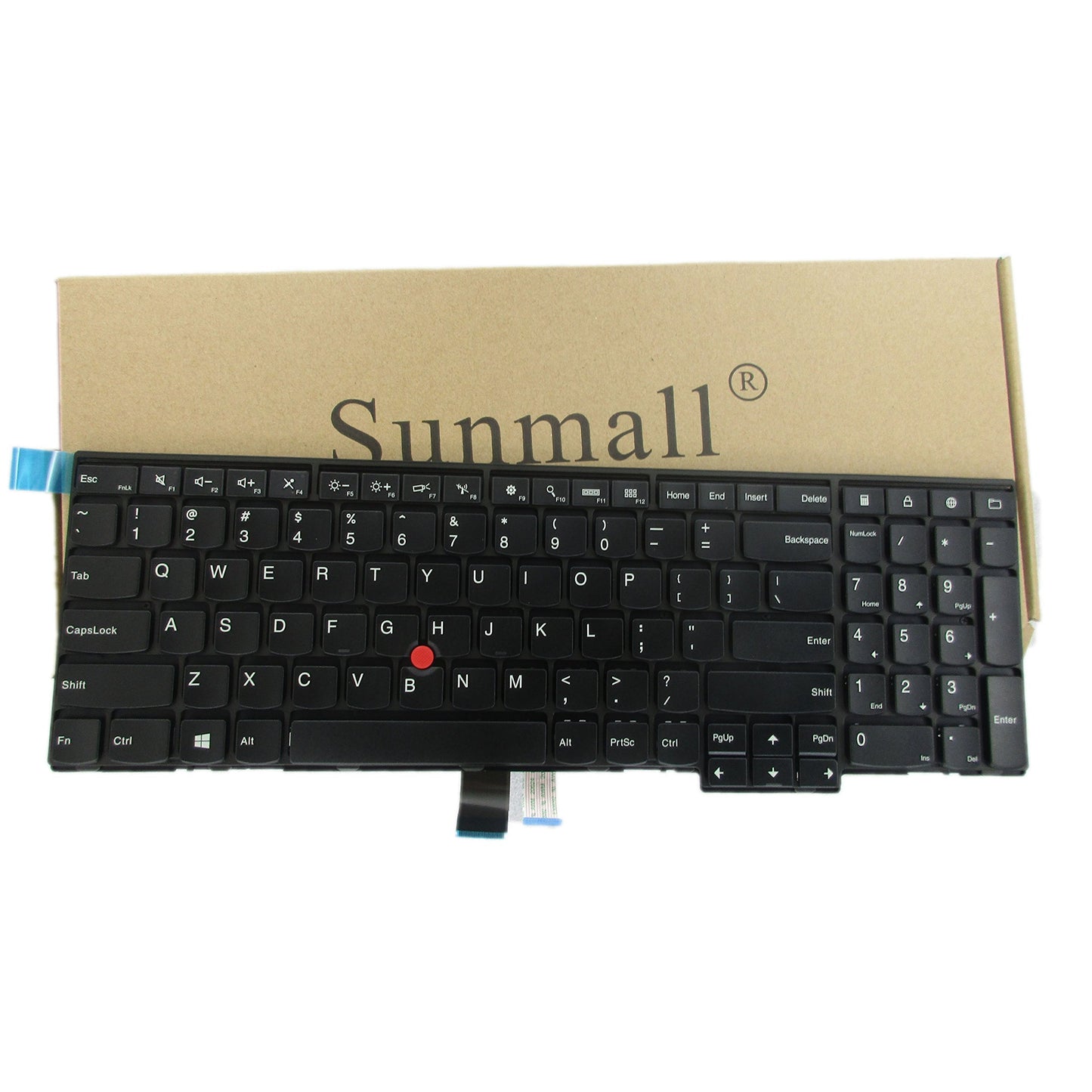 SUNMALL New Laptop Keyboard Replacement with (Frame and Pointer) Compatible with IBM Lenovo ThinkPad Edge E531 W540 W541 W550 W550S T540 T540P T550