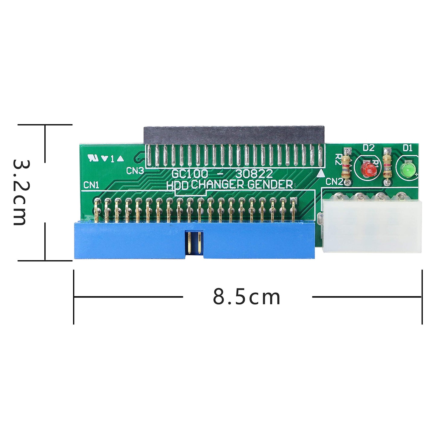GELRHONR IDE 2.5 to 3.5 Adapter,LEIHONG 44 Pin 2.5-inch IDE Hard Disk of Laptop to 40 Pin IDE Port On PC Motherboard?HDD Hard Disk Drive or SSD