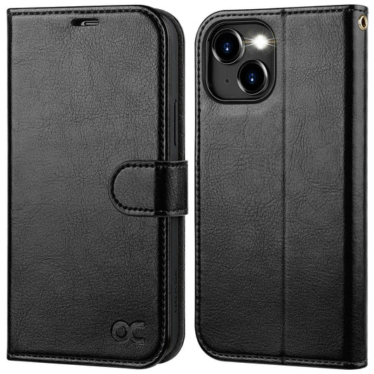 OCASE Compatible with iPhone 15 Wallet Case, PU Leather Flip Folio Case with Card Holders RFID Blocking Kickstand [Shockproof TPU Inner Shell] Phone