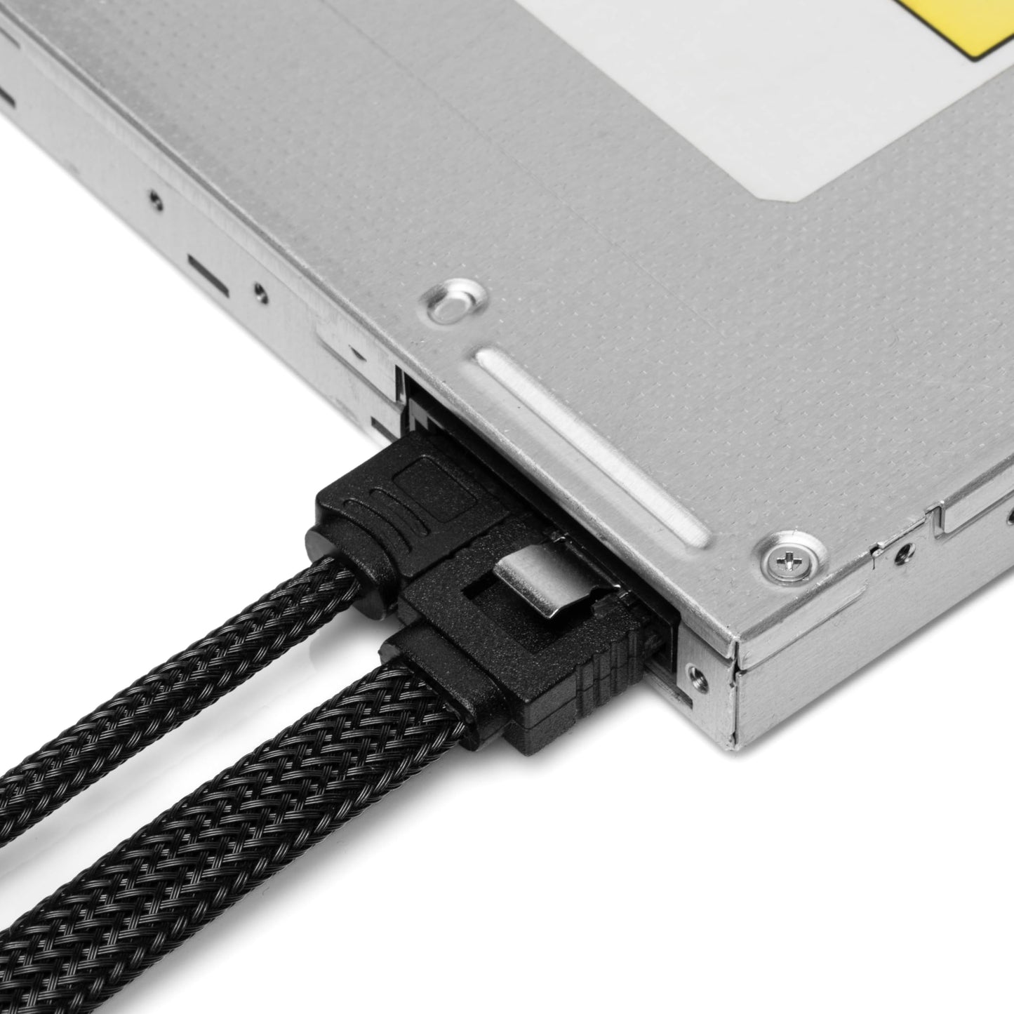 CRJ Slimline SATA Power Adapter Cable - 12-inch (30cm), Black Sleeved - Power 6-Pin Slimline Disk Drives with a 15-Pin SATA Power Supply Connector