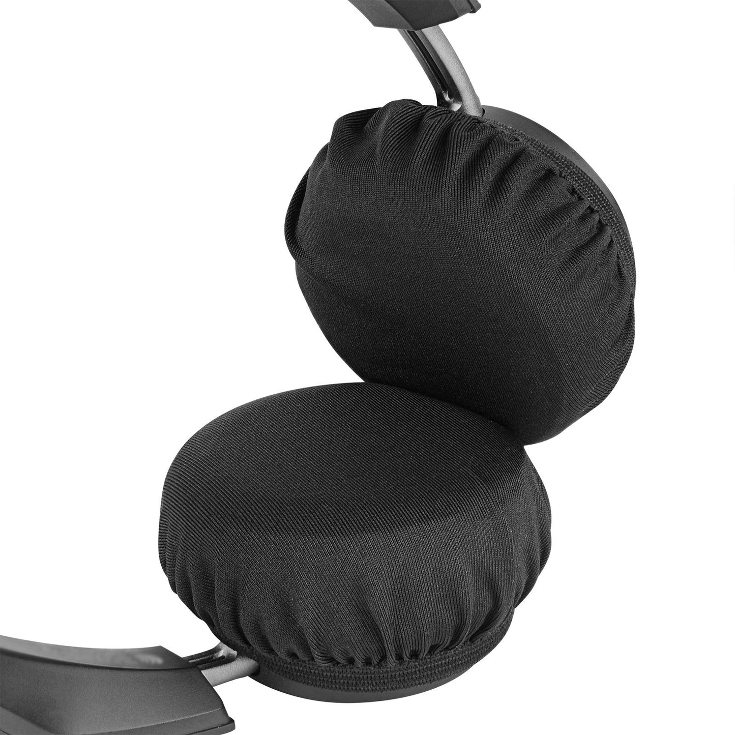Geekria 2 Pairs Flex Fabric Headphones Ear Covers - Product Safety Certified - Washable & Stretchable Earcup Protectors for Over-Ear Headsets, Sweat