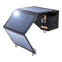 Ryno Tuff 21W Lightweight Portable Solar Charger for Camping - Foldable Solar Powered Cells with 2 USB Ports To Fast Charge Smartphones, Tablets
