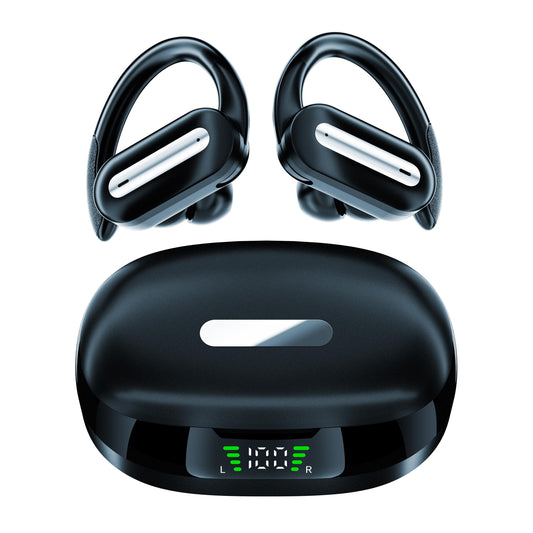 TELKRO SP36 Sports Wireless Earbuds with earhooks, Bluetooth 5.4, Hi-Fi Stereo Sound, LED Display, Long-Lasting Battery Life, Waterproof Sport