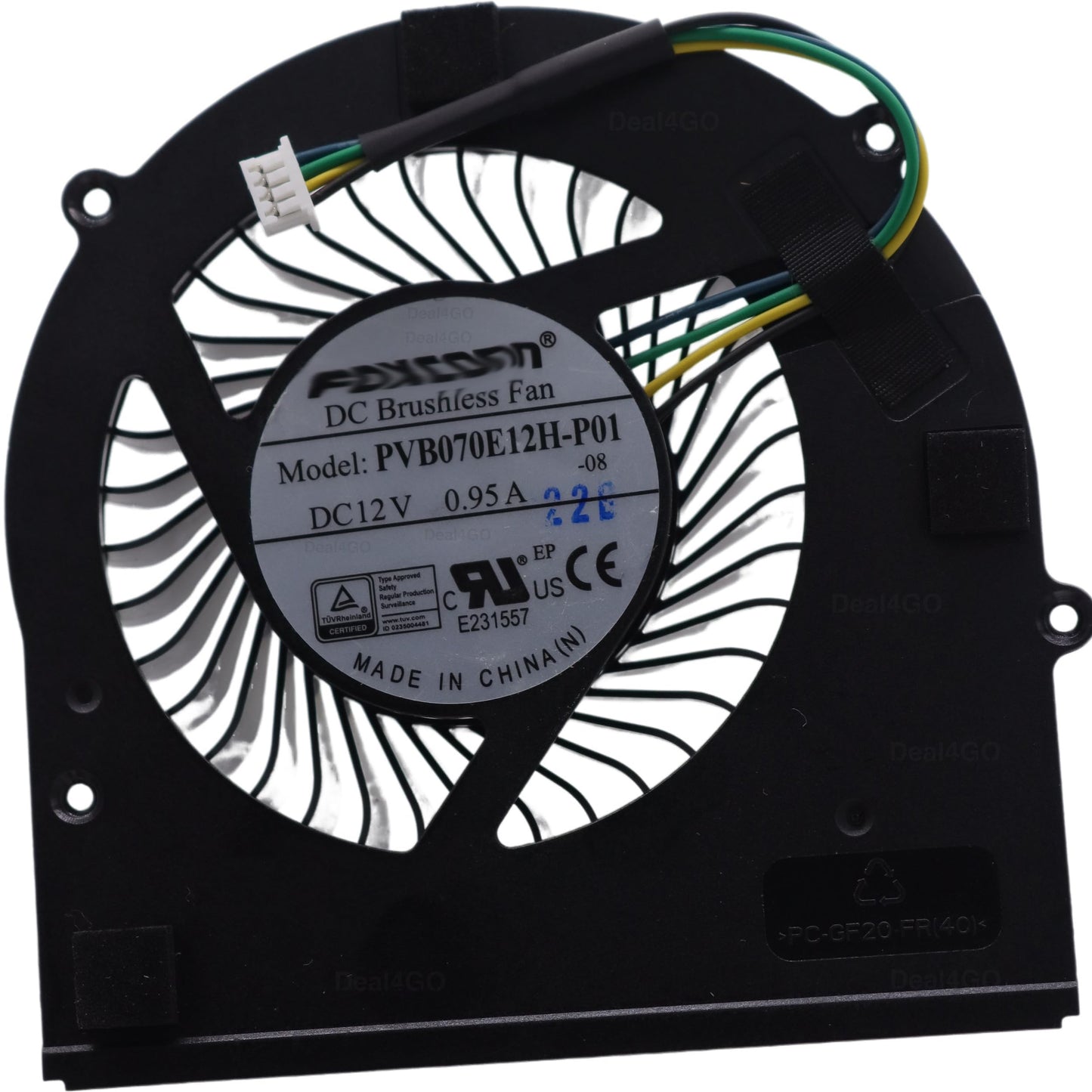 Deal4GO 35W CPU Cooling Fan PVB070E12H P01 Replacement for Lenovo ThinkCentre M70Q M720Q M750Q M920Q M90Q P340 P350 Tiny 6 Desktop, Black