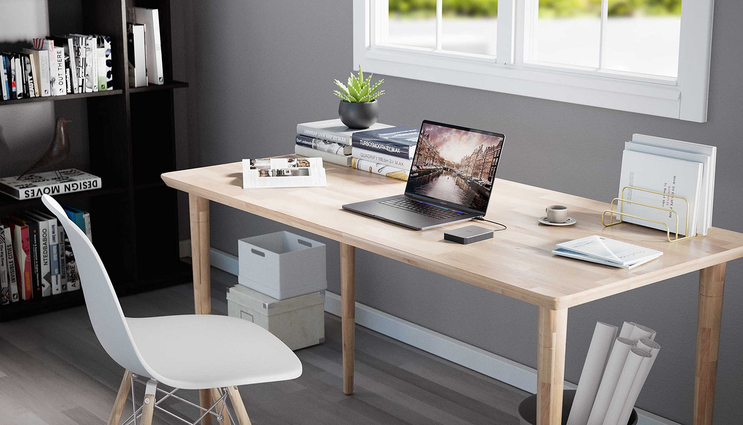 LaCie Mobile Drive, 2TB, External Hard Drive Portable - Moon Silver, USB-C 3.2, for PC and Mac, Post-Consumer Recycled, with Adobe All Apps Plan