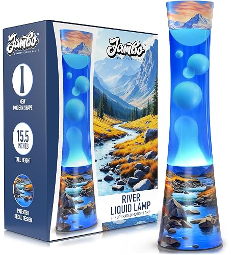 JAMBO 15.5" River Oasis Lamp, Beautiful Lamp for Living Room Office Bedroom Kitchen, Night Light Nightlight for Adults, Teens and Kids, Relaxing