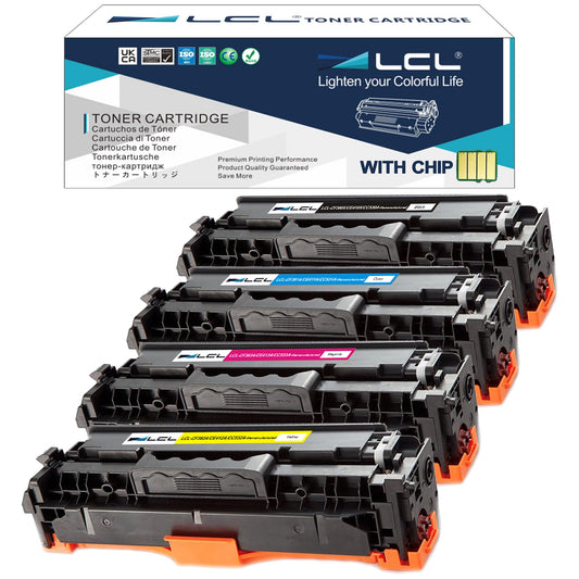 LCL Remanufactured Toner Cartridge Replacement for HP 304A CC530A CC531A CC532A CC533A CP2020 CP2025 CP2025dn CP2025n CP2025x CM2320 CM2320fxi CM2320n