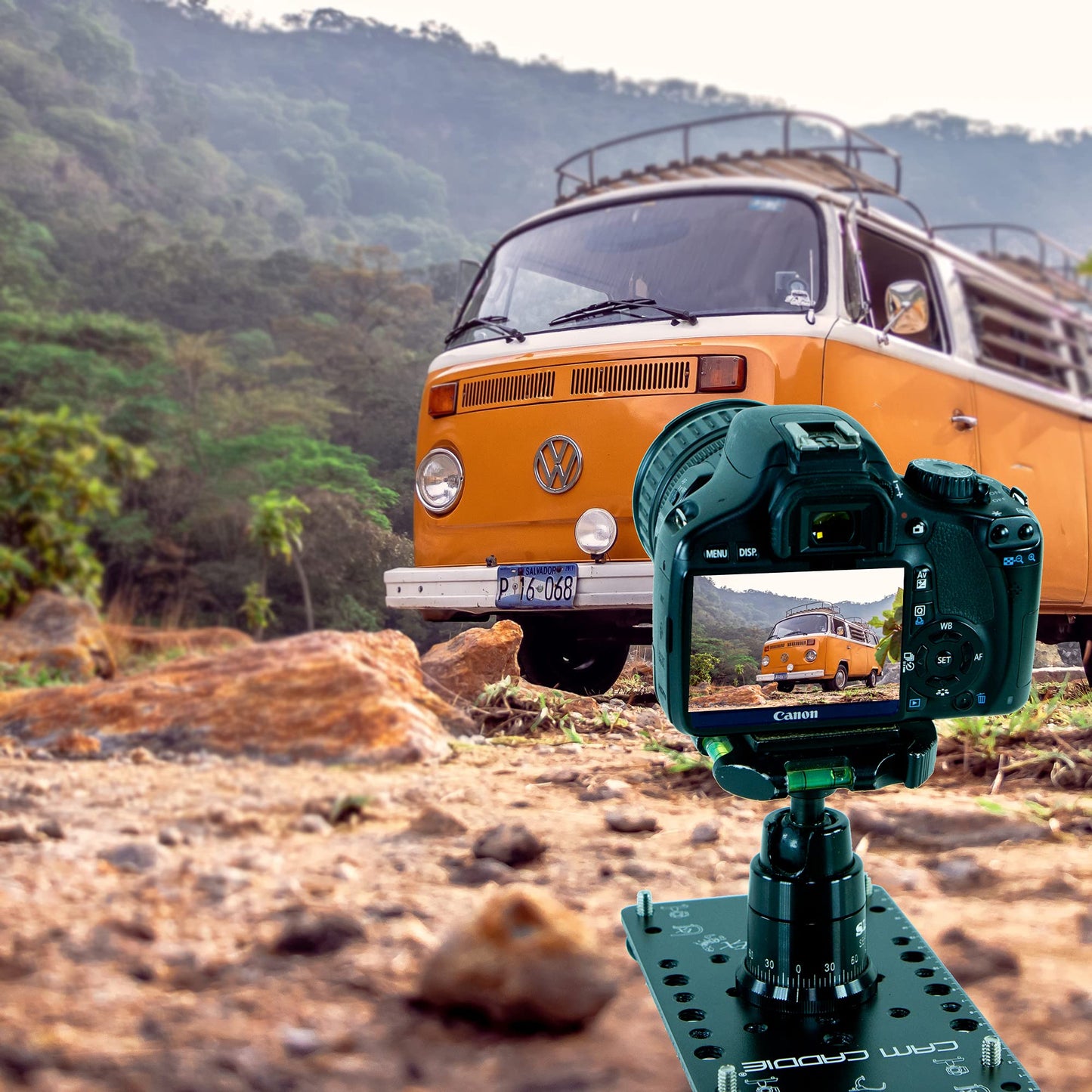 Cam Caddie Ultra Flat Low Angle Cheese Plate POD/Tripod Mount for DSLR, Mirrorless and Action Cameras
