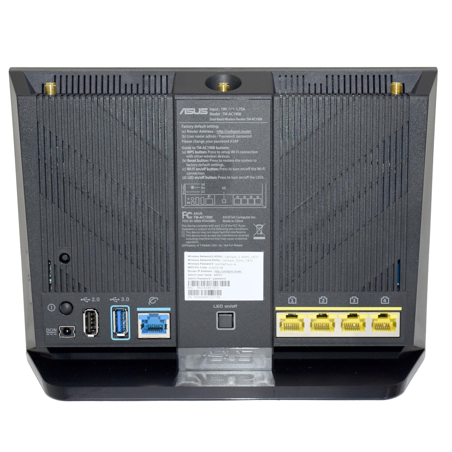 T-Mobile (AC-1900) By ASUS Wireless-AC1900 Dual-Band Gigabit Router, AiProtection with Trend Micro for Complete Network Security