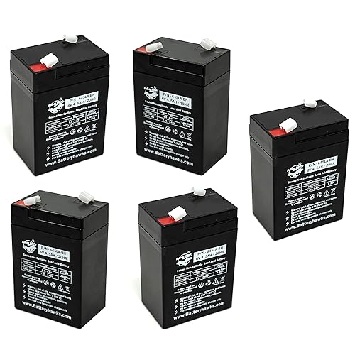(5 Pack) ELB-0604 Battery ELB0604 SLA for Exit Sign Emergency Light 6V 4.5AH Battery Sealed Lead Acid 6V4.5AH UB645 SLA0905 AH 4.0 AMP Hour 120255