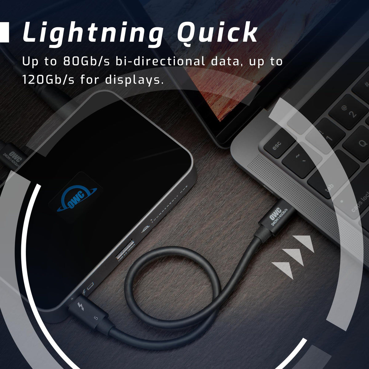 OWC 0.8M Thunderbolt 5 (USB-C) Cable