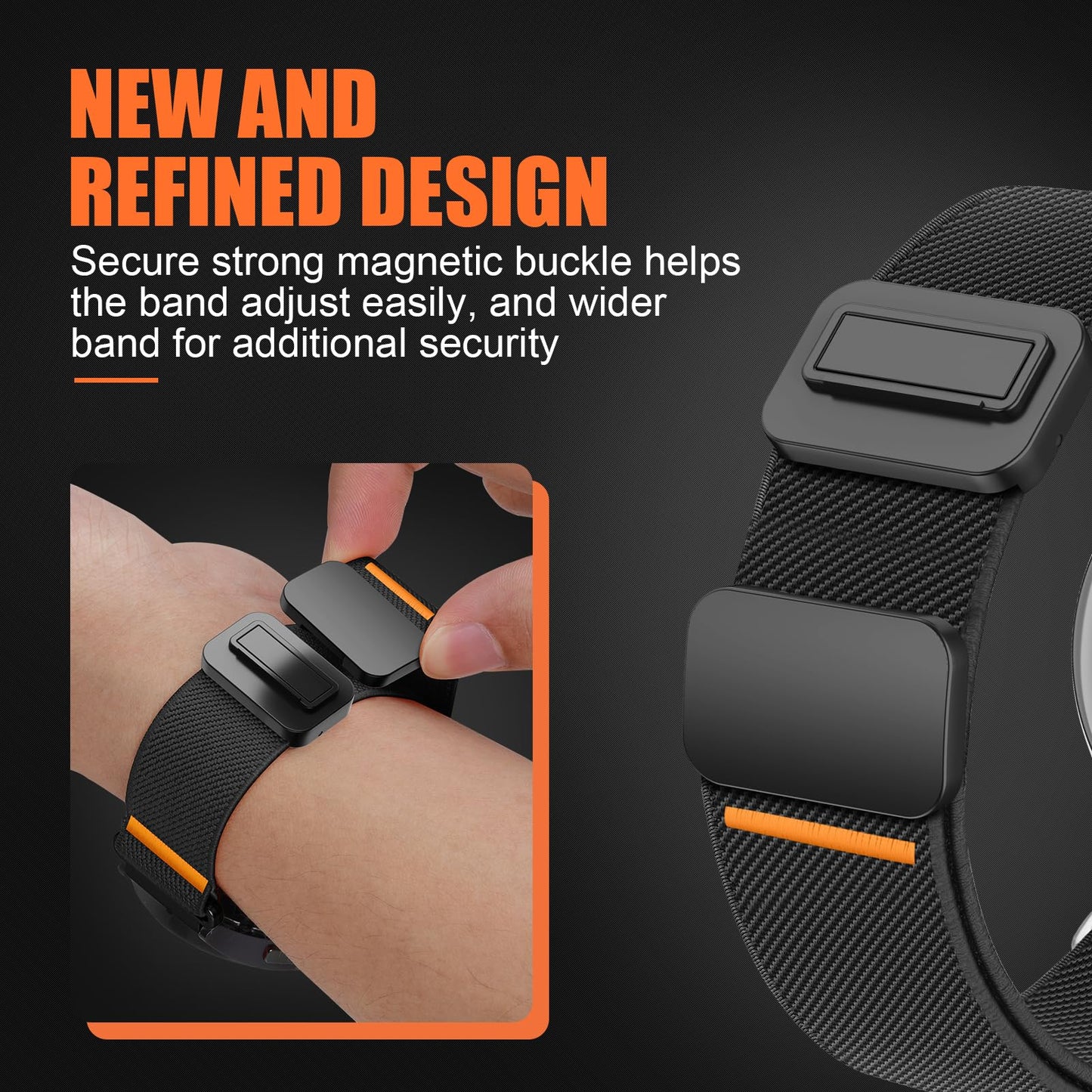 Magnetic Nylon Strap for Samsung Galaxy Watch 8 9 Band/Watch 8 Classic Band
