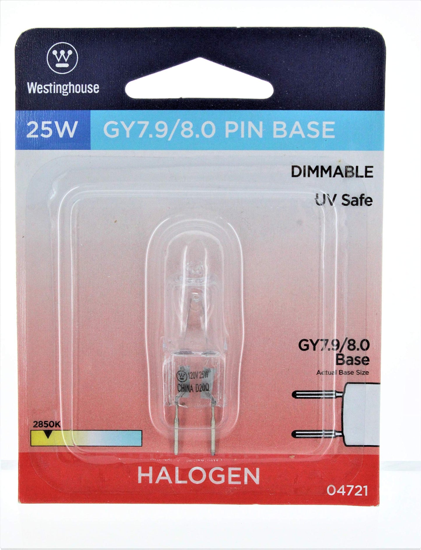 Westinghouse Halogen Jcd Lamp 25 W T4 Gy7.9 1-11/16 in. Clear Carded