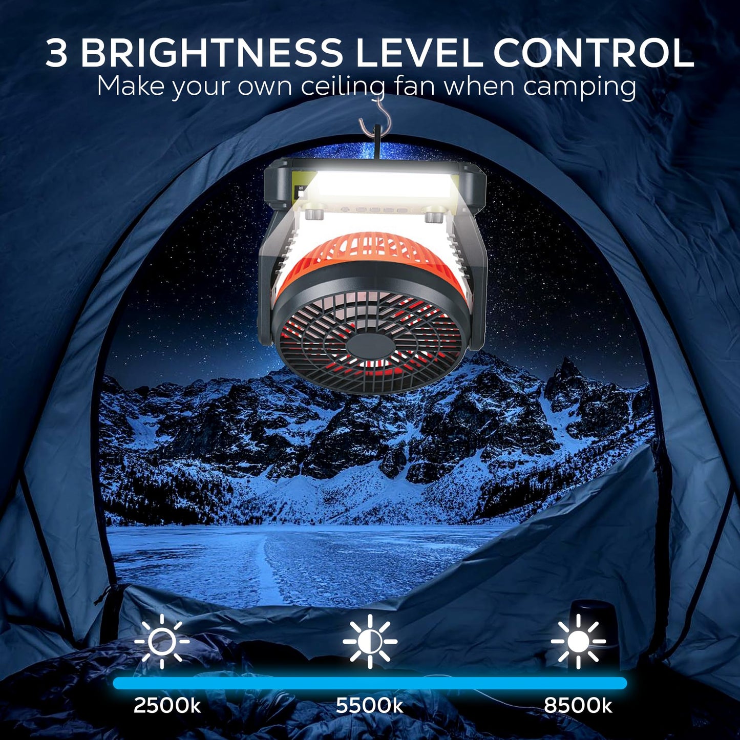 Audiobox Portable Solar Fan with Bluetooth Speaker, FM Radio, LED Light