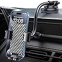BIPOPIBO Phone Holders for your Car [Long Flexible Neck] Car Phone Mount [Anti-Shake Stabilizer] Cell Phone Holder Car for Dashboard Windshield