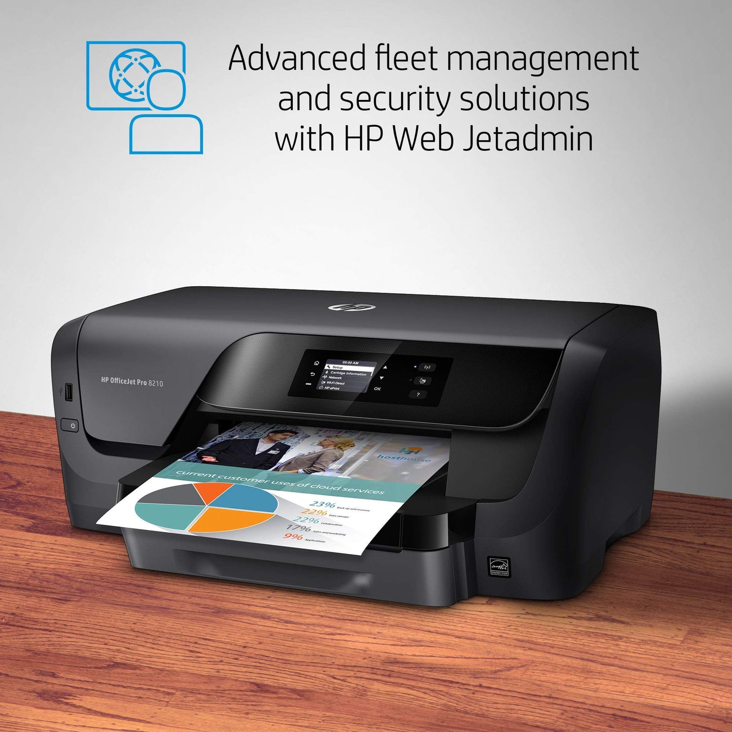 HP OfficeJet Pro 8210 Wireless Color Printer, HP Instant Ink & Amazon Dash Replenishment ready (D9L64A) (Renewed)