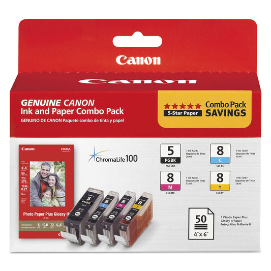 Canon PGI-/CLI-8 with Photo Paper, Cyan
