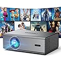 4K 1080P Smart Projector - Wireless Streaming with WiFi 6, and Bluetooth 5.3, Auto Keystone Correction, Full HD Outdoor Movie Projector for Gaming