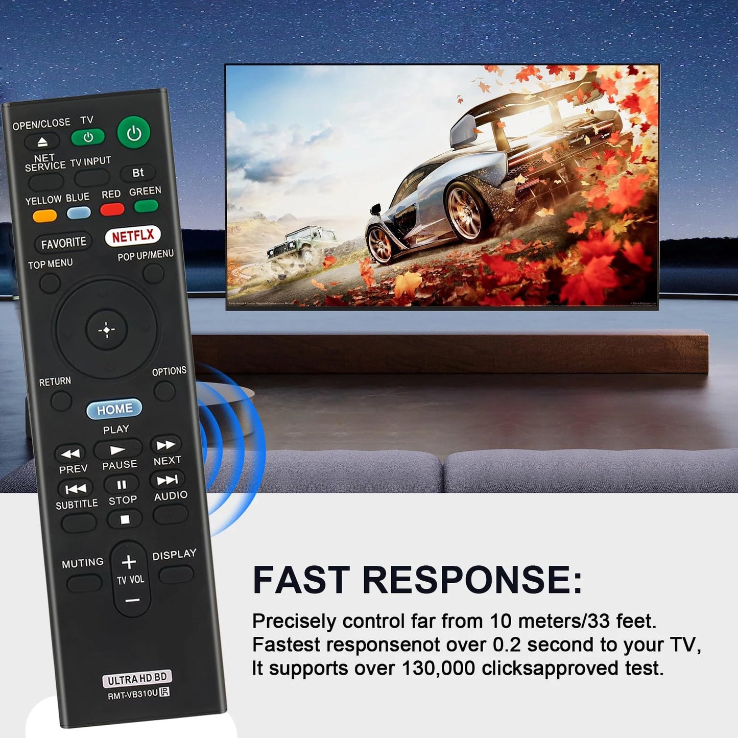 Replacement Remote Control for Sony Blu-ray DVD Player UBPX1000ES UBPX800 UBP-X800M2 UBPX800M2 UBP-X800 UBP-X1100ES UBP-UX80 UBP-X1000ES UBPUX80