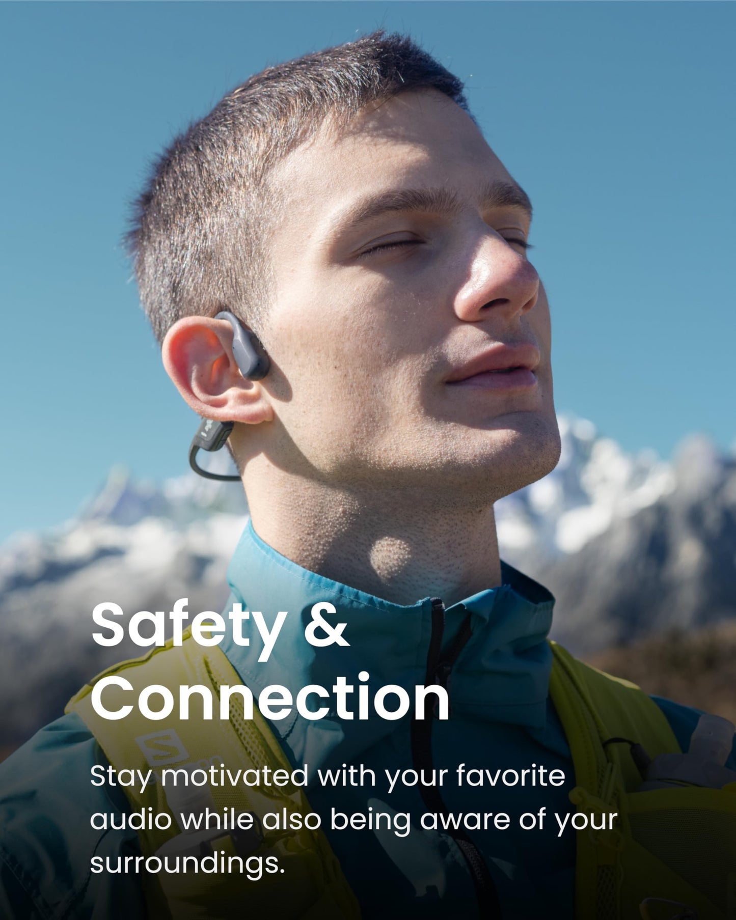 SHOKZ OpenRun Pro Mini - Premium Bone Conduction Open-Ear Bluetooth Sport Headphones (Renewed)