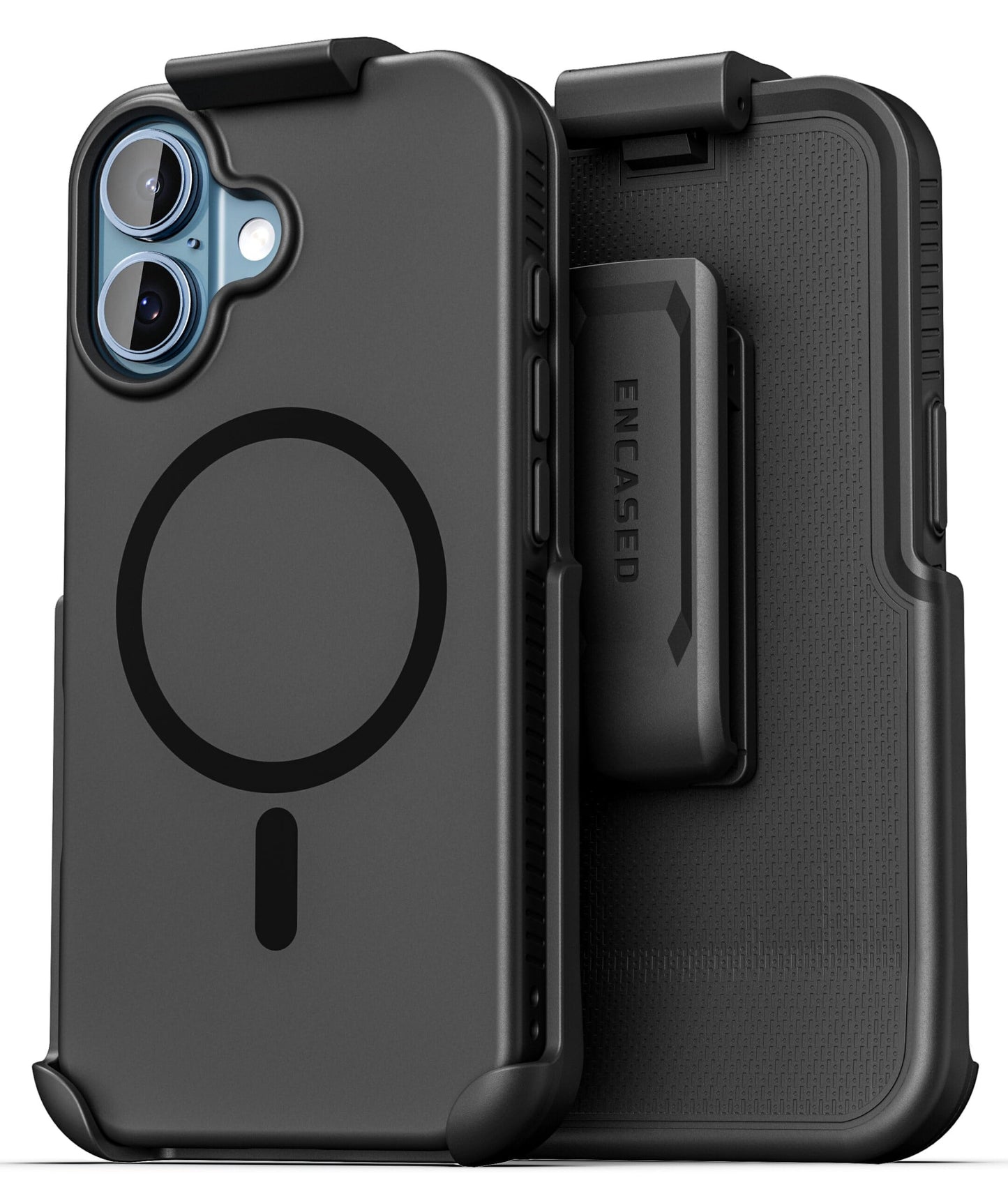 Encased SlimShield for iPhone 17 Belt Clip Case with Phone Holster (Compatible with MagSafe) Matte Black