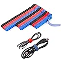 NBTORCH 90 PCS Reusable Cable Ties 4+6+8 Inch, Adjustable Hook and Loop Straps for Cord Organization, Wire Management - Home, Office, Garage